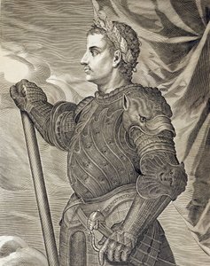 D. Claudio César Emperador de Roma del 41 al 54 d.C. grabado por Aegidius Sadeler (1570-1629) de Tiziano Vecelli